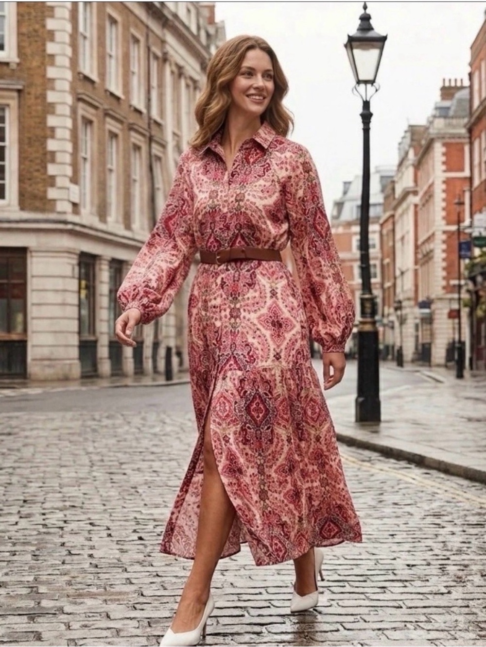 ZARA Print Belted Maxi Dress NWT❗️Ref: 2298/061